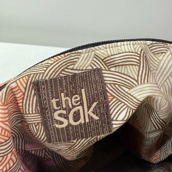 The Sak Ventura Leather Backpack Crossbody Messenger Saddle Bag Black Silver - Picture 9 of 13